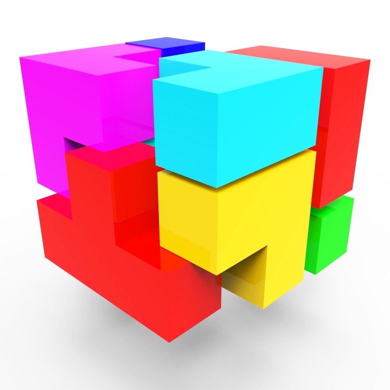 synergy blocks, connect, union, cube shape, interconnected, synergize, geometric shape, creativity, toy, vibrant color, partners, white background, design