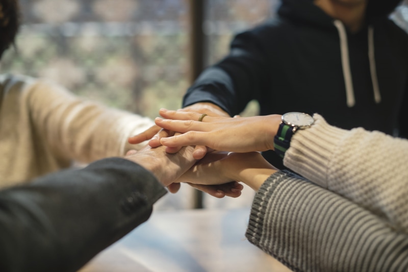 man, two people, human body part, celebration, positive emotion, startup, five, people, human hand, focus on foreground, bonding, adult, women, woman, midsection