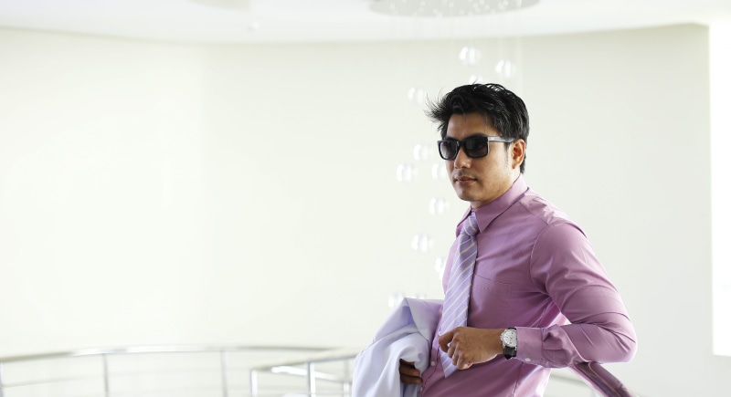 successful, waist up, human, work, expression, guy, confident, attractive, success, one, executive, 5K, business man, portrait, casual, sunglasses, holding