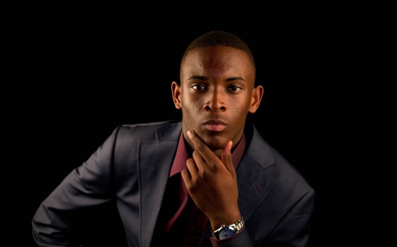 formal, photoshoot, copy space, outfit, pensive, portrait, fashion, studio, model, face, young adult, facial expression, front view, one person, stare