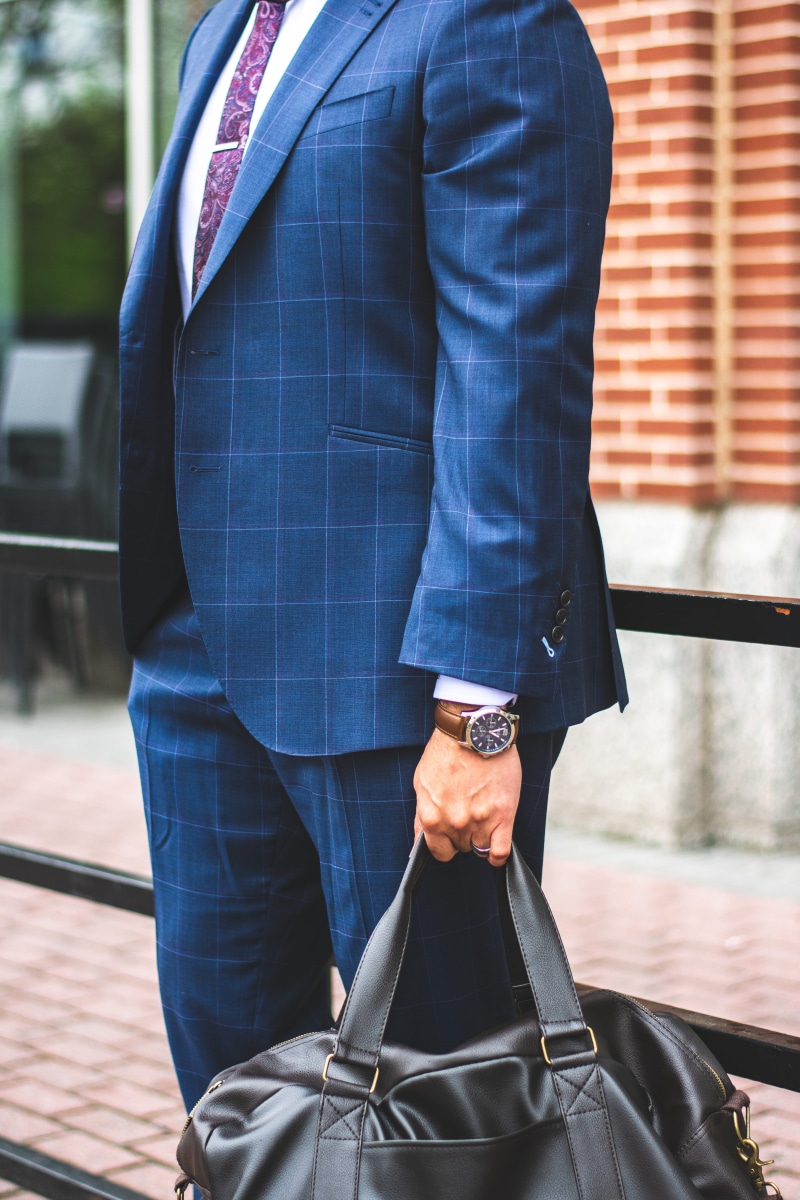 suit, dress, street, well-dressed, wear, standing, technology, 5K, clothing, midsection, daylight, men, corporate attire, architecture, lifestyles, city