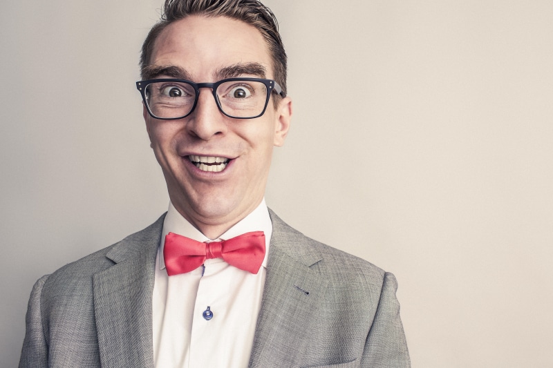 whimsical, caucasian Ethnicity, male Beauty, headshot, adult, bow Tie, jacket, happiness, hairstyle, science, glasses, suit jacket, business, people, lazy