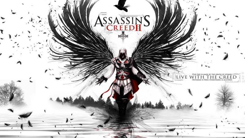 plant, no people, script, nature, Assassins Creed, western script, Ezio Auditore da Firenze, s, assassin, sign, digital composite, tree, Assassins Creed 2