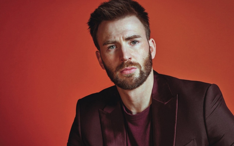 actor, Chris Evans, jacket, background, portrait, 1080P, beard