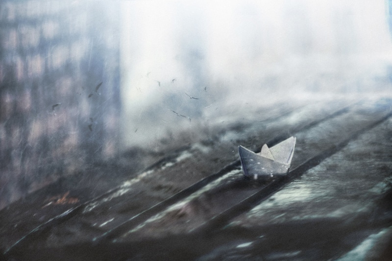 white, no people, floating on water, paper, reflection, shallow, boat, selective focus, origami, artwork, art and craft, day, water, nature, window, paper boat