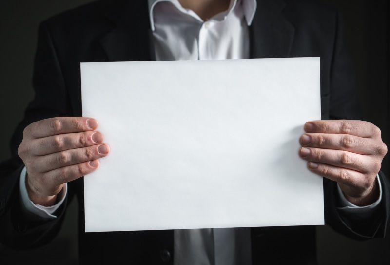 businesswoman, card, copy space, sign, hand, one person, 4K, man, person, indoors, copyspace, message, hold, empty, communication, in the background, business person