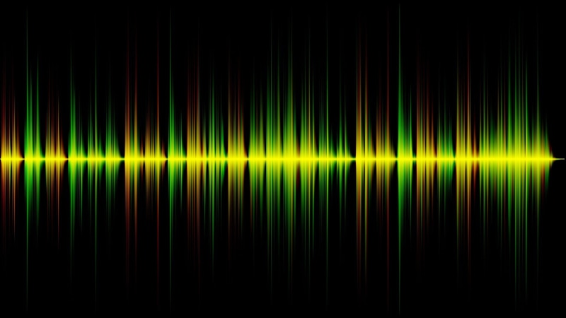 arts culture and entertainment, black color, minimalism, electrical equipment, music, neon, 1080P, copy space, artwork, waves, night, light - natural phenomenon