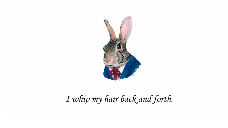 animal wildlife, quote, western script, white background, mammal, humor, one animal, still life, blue, animal body part, animal themes, digital art, celebration
