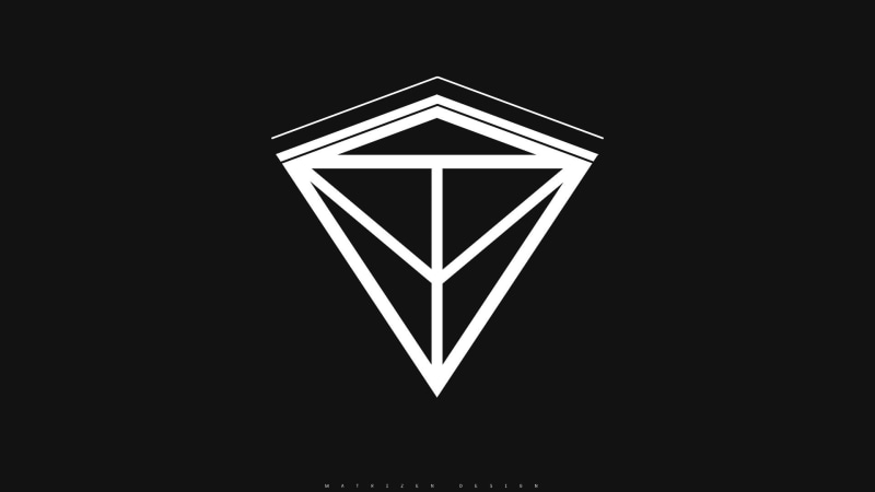 triangle shape, pattern, white, 1080P, copy space, night, triangle, close-up, dark, nature, no people, minimalism, sign, black background, communication