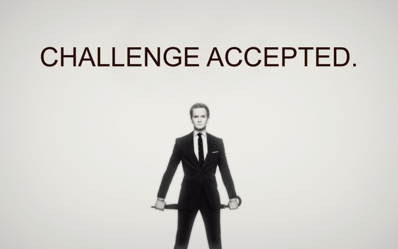 western script, sign, standing, business, three quarter length, portrait, studio shot, communication, looking at camera, How I Met Your Mother, Barney Stinson