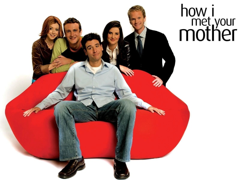 studio shot, teenager, Marshall Eriksen, young adult, Ted Mosby, sitting, Barney Stinson, Jason Segel, TV Show, How I Met Your Mother, text, Alyson Hannigan