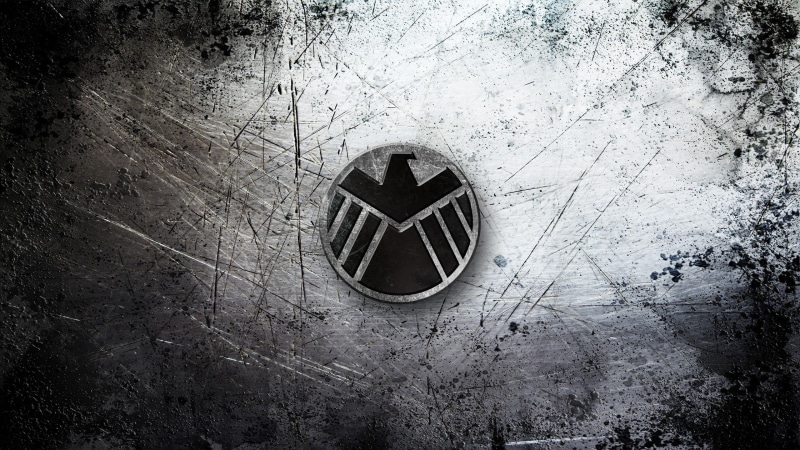 textured, agents, shield, weathered, exhaust fan, circle, The Avengers, directly above, street, old, manhole, concrete, outdoors, vignette, no people, shape