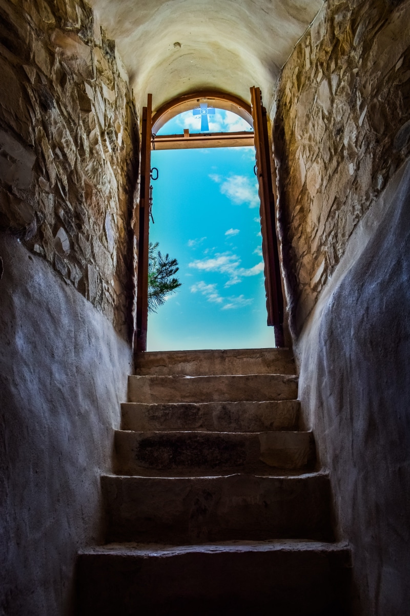 stairs, sky, history, step, kelia, cyprus, day, architecture, wall, nature, ruined, low angle view, building, wall - building feature, old, built structure