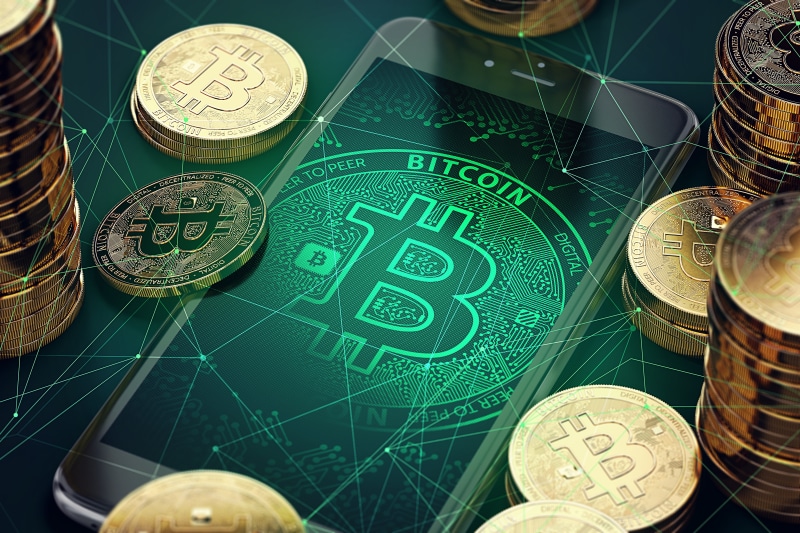 close-up, coin, hd, bitcoin, number, 5k, text, high angle view, investment, gambling, choice, still life, others, wealth, currency, direction, western script