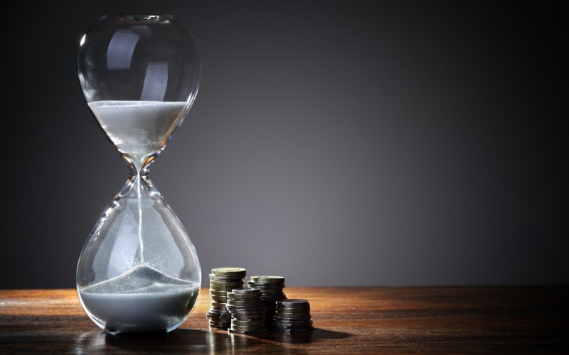 countdown, copy space, coins, transparent, table, glass - material, nature, hourglass, timer, sand, clock, 1080P, accuracy, no people, falling, money