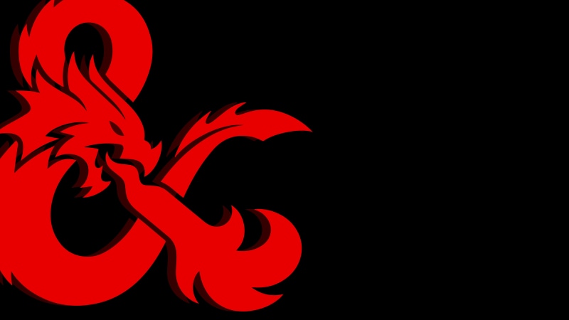 8K, black, red, Dungeons and Dragons, DandD, Ampersand, dragon