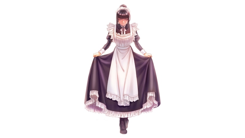 costume, Gamma Narberal, white background, one person, clothing, young adult, women, 1080P, dress, Overlord (anime), indoors, wearing, portrait, cut out