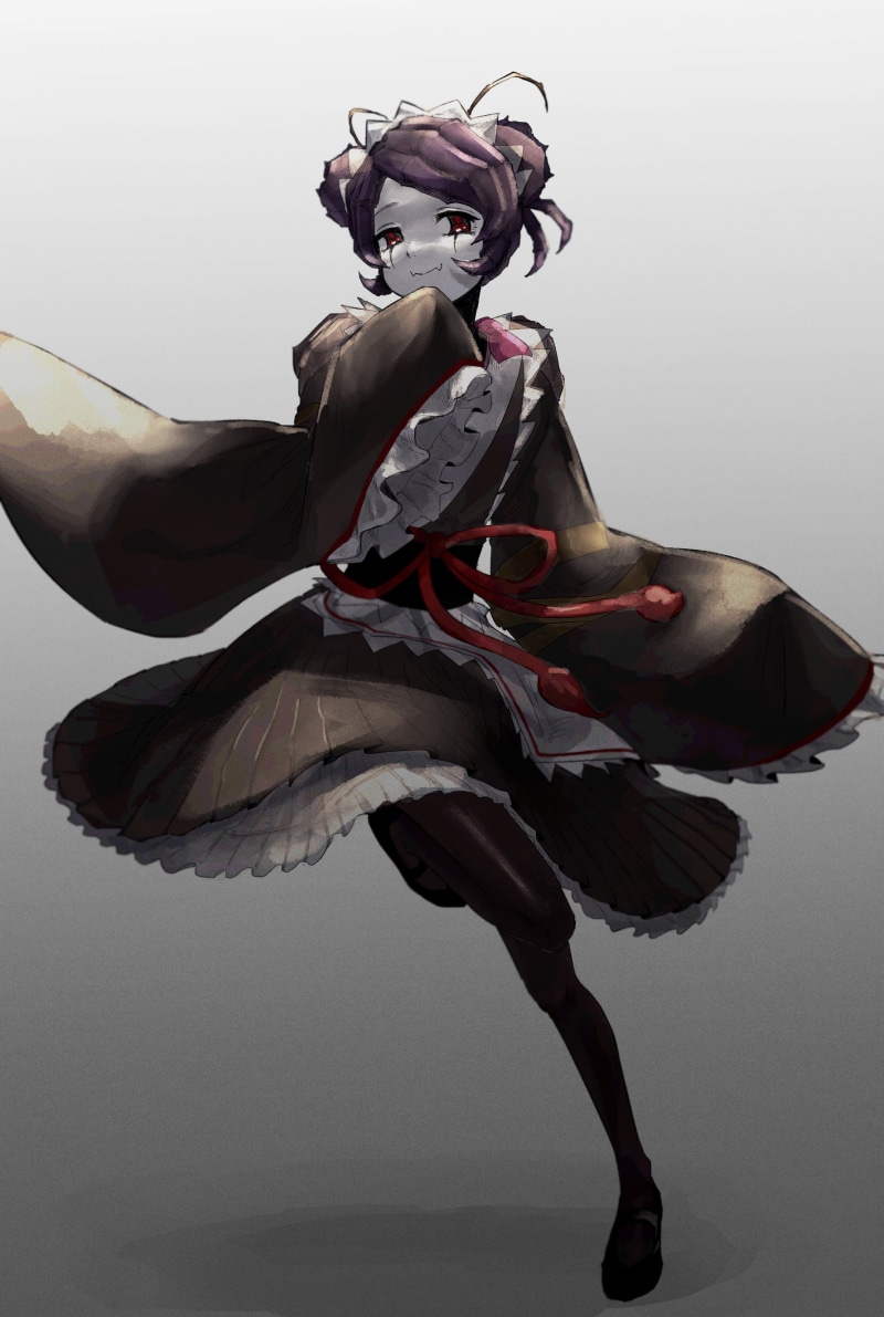 maid outfit, red eyes, anime girls, monster girl, 2K, Overlord (anime), Entoma Vasilissa Zeta