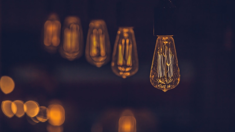 bulbs, energy, filament, text, night, 4K, glass - material, supply, ideas, technology, old, light, indoors, glowing, socket, bulb, hanging, close-up, retro