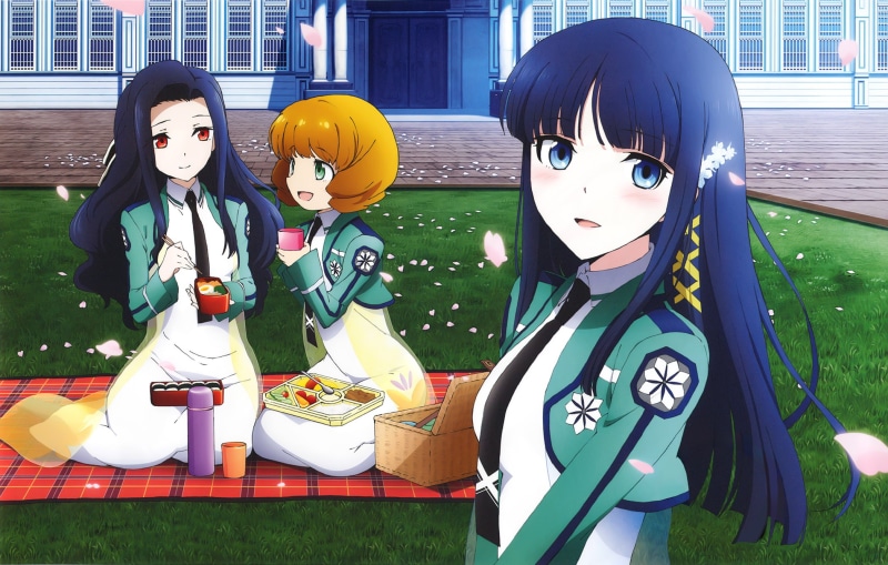 girls, nature, Mahouka Koukou no Rettousei, female likeness, women, art and craft, Saegusa Mayumi, representation, child, outdoors, real people, Nakajou Azusa