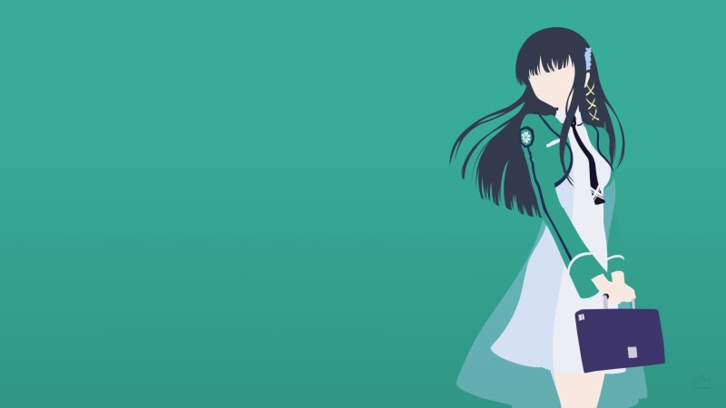 cable, blue, Mahouka Koukou no Rettousei, technology, green background, holding, colored background, studio shot, anime, one person, clean, hanging, medical supplies