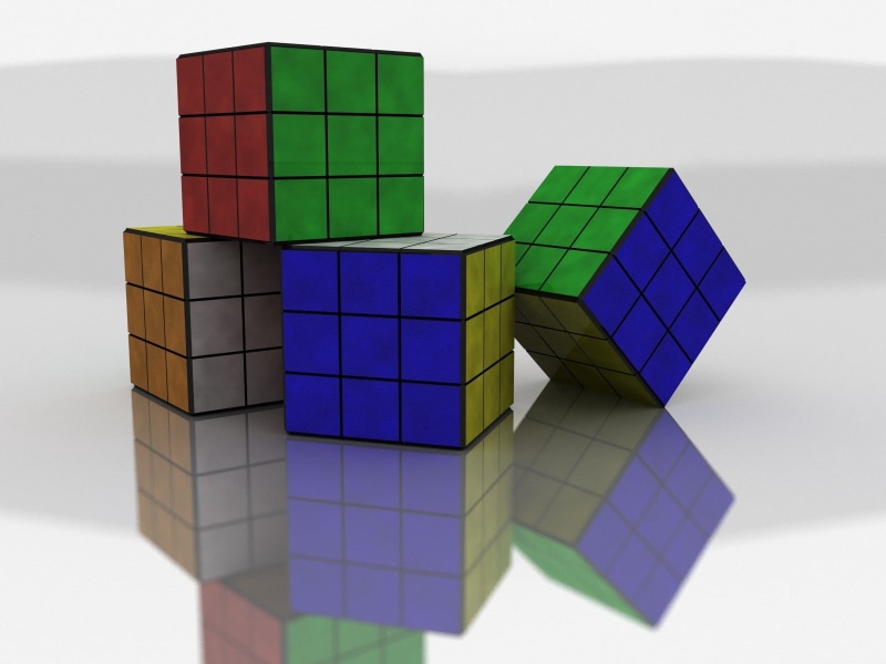 built Structure, size, no people, success, abstract, rubik, four, creativity, graph, chart, square shape, rubiks cube, studio shot, reflection, block, wood - material
