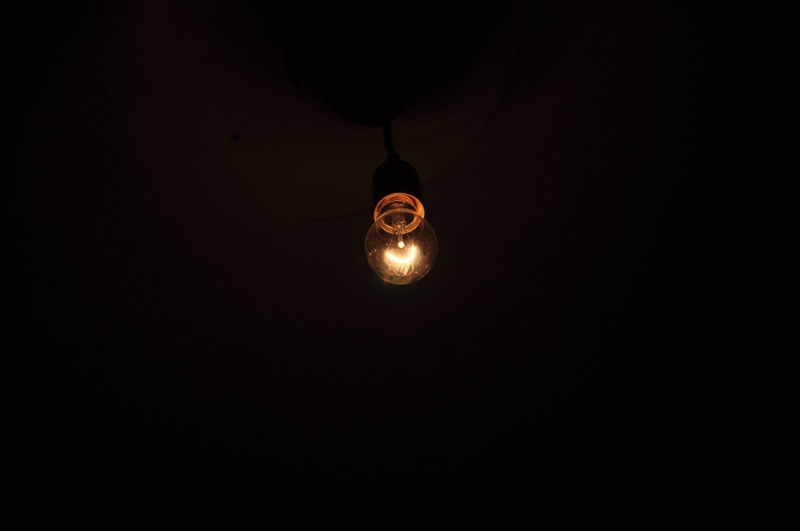 light bulb, lightbulb, light - natural phenomenon, single object, night, light, filament, hanging, low angle view, electricity, electric lamp, dark, bulb