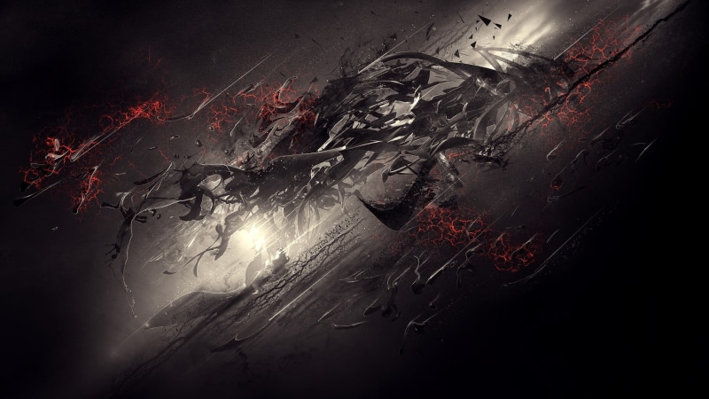grey, water, aggression, violence, black, glowing, exploding, no people, night, chaos, burning, dark, nature, horror, red, indoors, heat - temperature