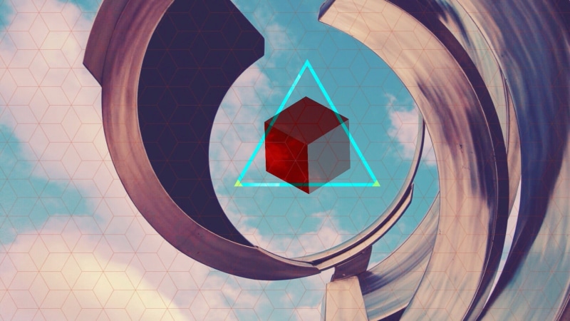 tile, cube, no people, 1080P, gray, swimming pool, blue, digital art, design, circle, wall - building feature, illustration, geometric shape, built structure