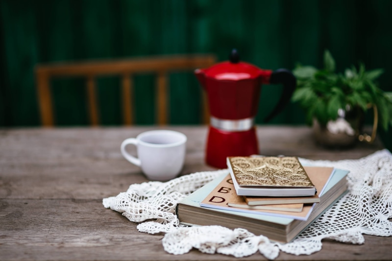 schedule, wooden table, decoration, Stack, text, cup, food and drink, indoors, food, drink, mug, organizers, vintage, red, still life, coffee maker, emotion