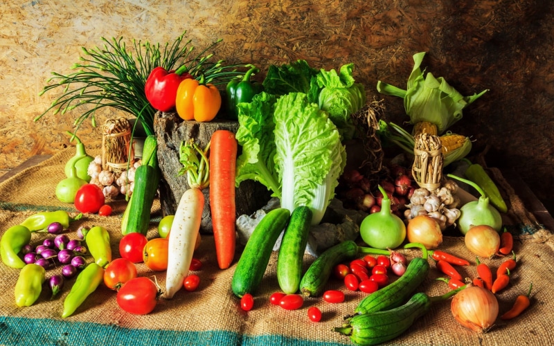 bell pepper, Cucumber, variation, 1080P, tomatoes, healthy eating, vegetables, carrot, zucchini, wellbeing, peppers, Shallots, corn, variety, root vegetable