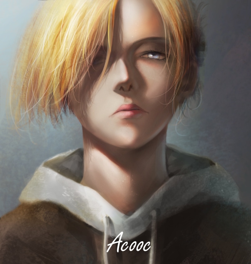 female warrior, looking at viewer, long hair, anime girls, Annie Leonhart, gray eyes, blond hair, 2D, Shingeki no Kyojin, 1080P, fan art