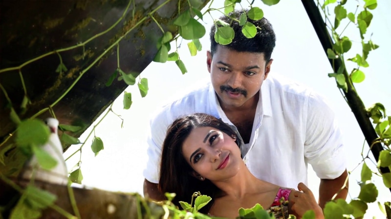 bonding, Theri, nature, plant, young adult, outdoors, heterosexual couple, young women, women, wife, two people, love, Vijay, looking at camera, couple - relationship