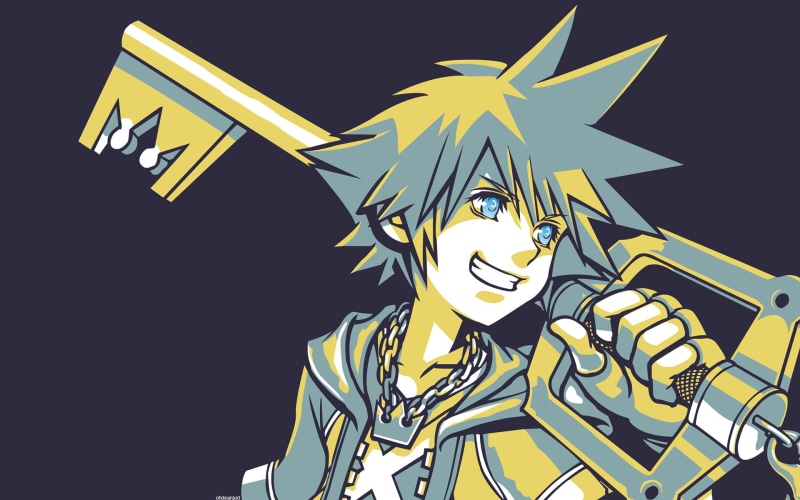 sora, video games, hearts, disney, hd, key, 1080P, kingdom