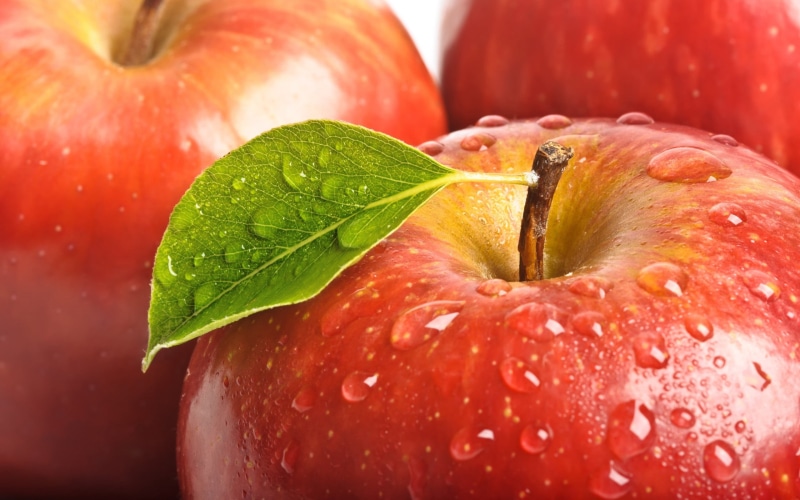 autumn, fruit, three, water, apple - Fruit, vegetarian Food, food And Drink, still life, dew, ripe, wet, apple, healthy Lifestyle, 2K, healthy Eating