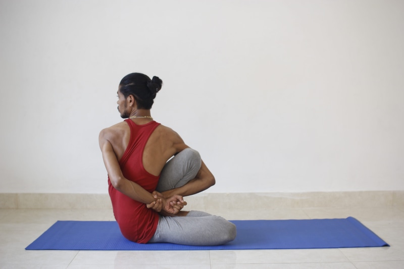 one woman only, leisure activity, vitality, wellbeing, body, training, one person, relaxation exercise, Yoga, harmony, exercise mat, summer, body conscious
