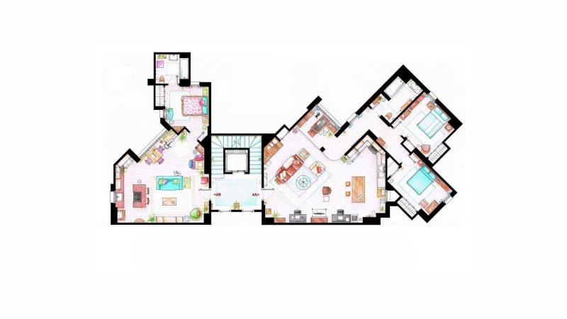 abundance, no people, directly above, floor, technology, large group of objects, studio shot, architecture, map, drawing, choice, The Big Bang Theory, 1080P
