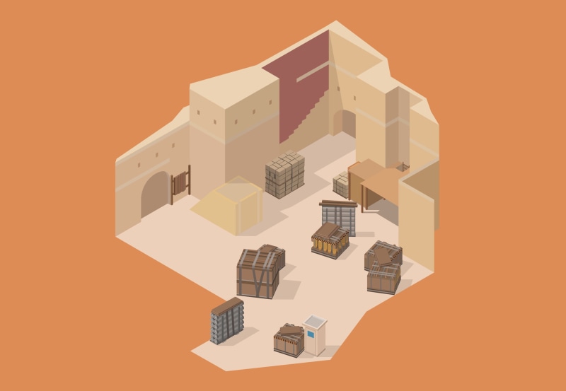 floor, close-up, colored background, pattern, copy space, Counter-Strike: Global Offensive, de_mirage, plan, 2K, building, large group of objects, housing development