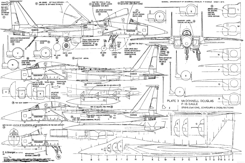fighter, scematic, blueprint, drawing, military, eagle, jet, 4K, plane, airplane