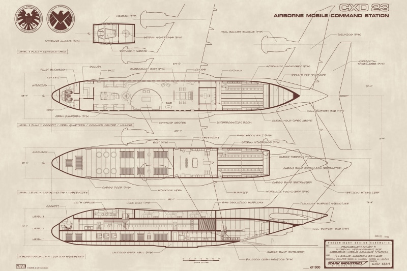 Stark Industries, S.H.I.E.L.D., 2K, blueprints, Agents of S.H.I.E.L.D.