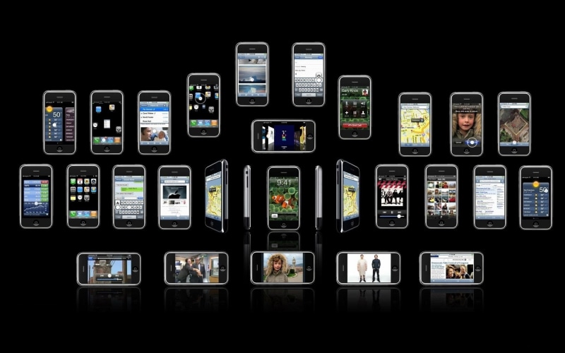 iPhone, art and craft, side by side, connection, variation, products, full frame, smart phone, multi colored, collage, control, technology, no people, text