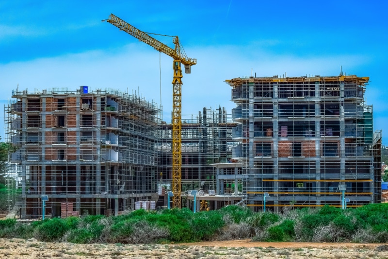building exterior, crane, construction industry, city, nature, industry, project, building - activity, machinery, built structure, working, blue, crane - construction machinery