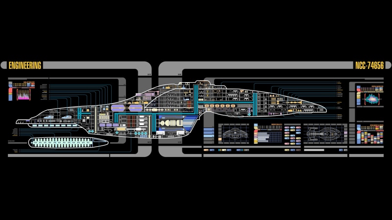 Star Trek, LCARS, USS Voyager, 5K