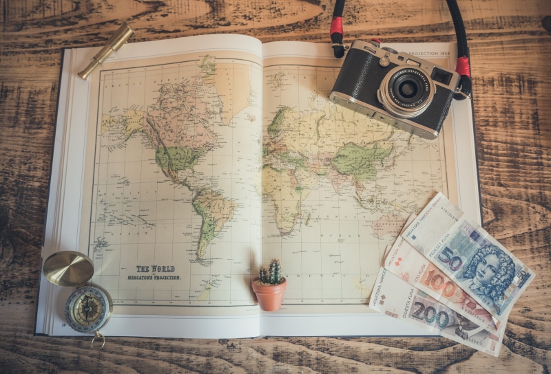 compass, map, silver, camera - photographic equipment, photography themes, money, croatian currency, navigation, 5K, binoculars, digital camera, guidance
