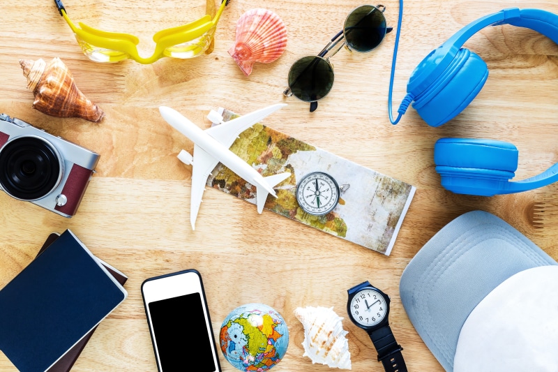 still life, adventurer, directly above, glasses, background, passport, indoors, traveler, portable information device, vacation, variation, communication