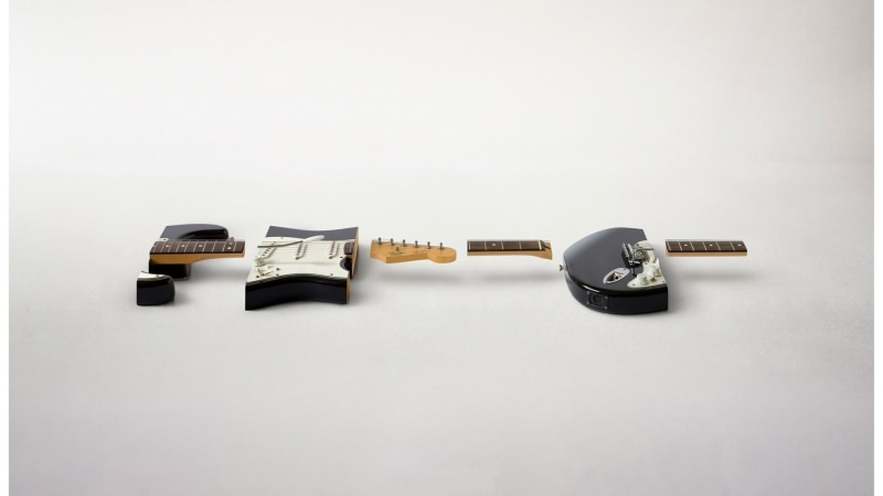 equipment, white, black, no people, connection, indoors, Fender, copy space, musical instrument, black color, white background, Stratocaster, key, arts culture and entertainment