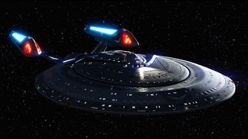 lighting equipment, motion, blue, indoors, space, flame, USS Enterprise (spaceship), illuminated, nature, glowing, black background, technology, still life