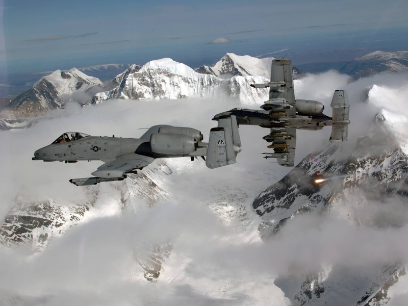 jets, scenics - nature, gray, day, Fairchild Republic A-10 Thunderbolt II, 720P, frozen, Fairchild Republic, snow, two, sky, fighter, beauty in nature