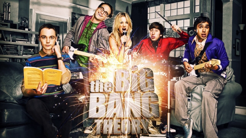 bang, indoors, smiling, friendship, adult, theory, males, group of people, lifestyles, positive emotion, happiness, sitting, 1080P, emotion, fun, motion