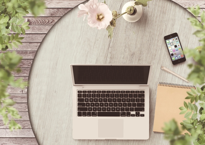 communication, business, leaves, blog, web, laptop, white, freshness, smart phone, near, flower, note, table, cafe, online, letter traffic, outline, directly above